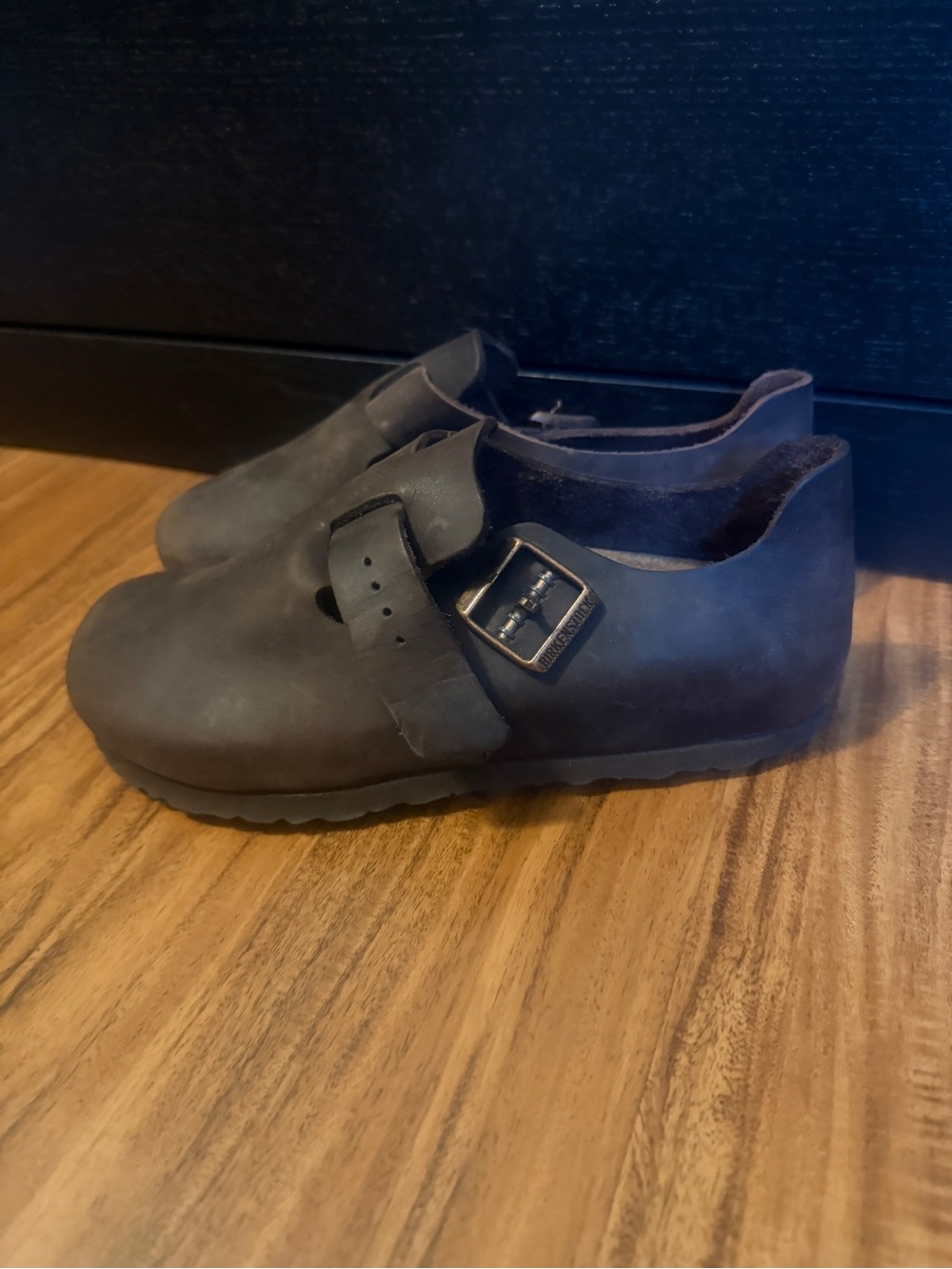 Birkenstock Brown Leather Single-Strap Clog Mule